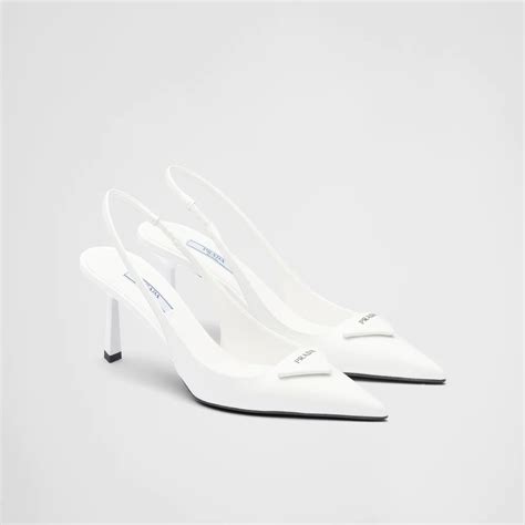 prada white pointed heels|prada heels platform.